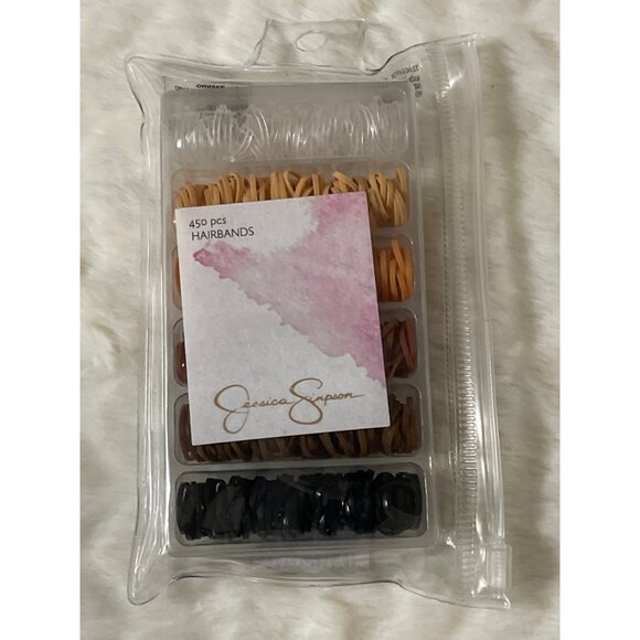 NEW Jessica Simpson Extra Large Tortoise Claw Clip & 450 Pcs Hairbands - Picture 3 of 7